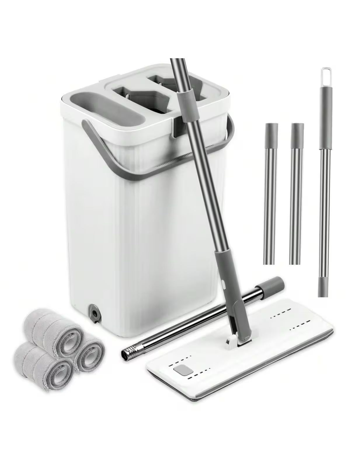 ممسحة أرضية ذكية مع دلو لغسل وتنشيف الأرضية بلا ما تلمس الماء بيديك!