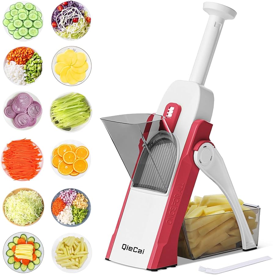 قطاعة ومقشرة خضار يدوية — تقطيع بطاطس وشرائح بسرعة