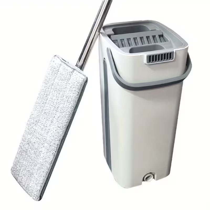 ممسحة أرضية ذكية مع دلو لغسل وتنشيف الأرضية بلا ما تلمس الماء بيديك!